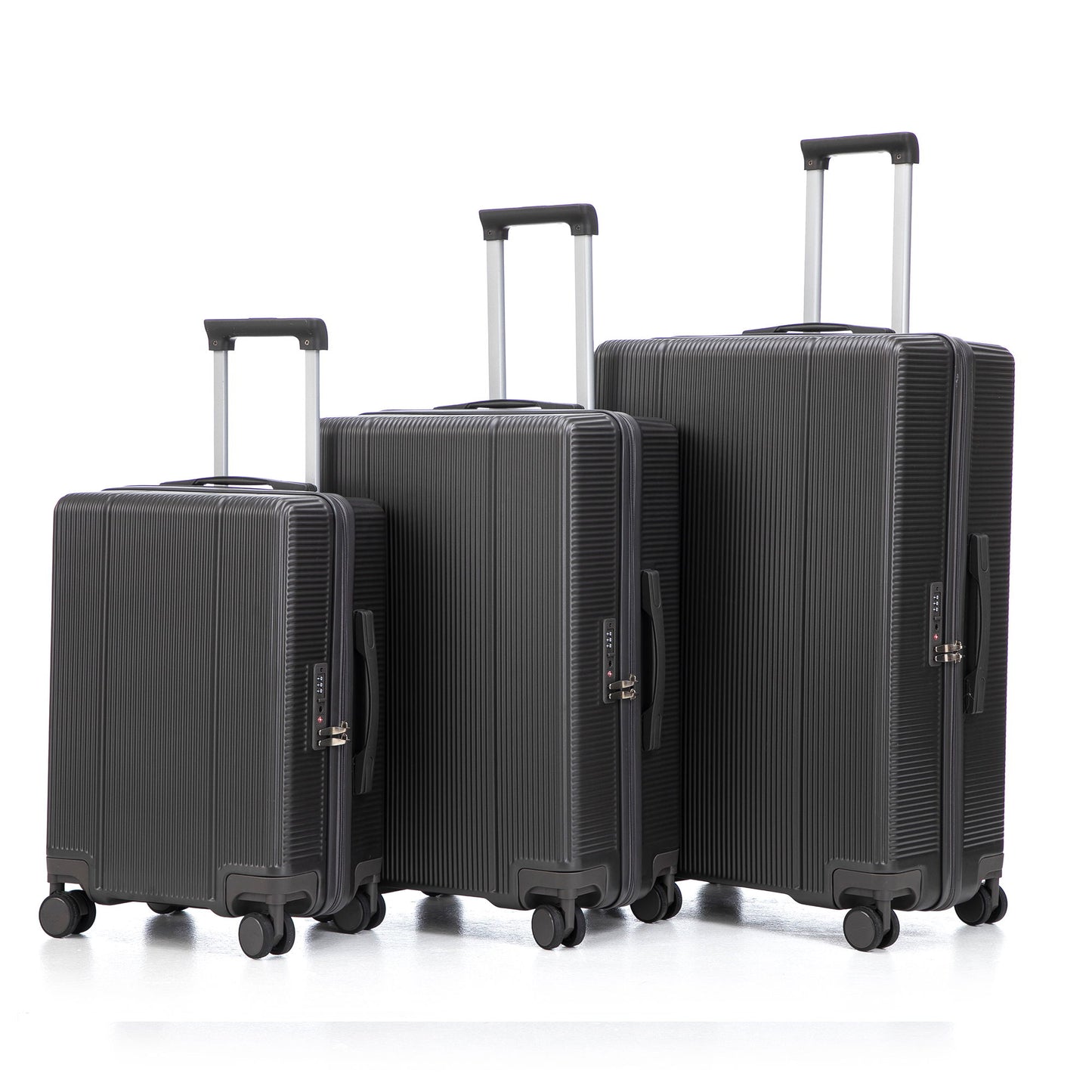 20" / 24" / 28" 3 Pieces / Set Spinner Wheel Luggage, Carry On Suitcase, Matching Color, TSA Combination Lock