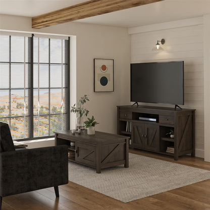 Farmington - TV Stand For TVs Up To 60" - Oak