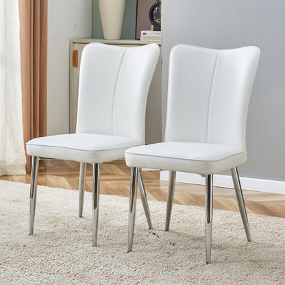 Modern Minimalist Dining Chairs With Metal Legs