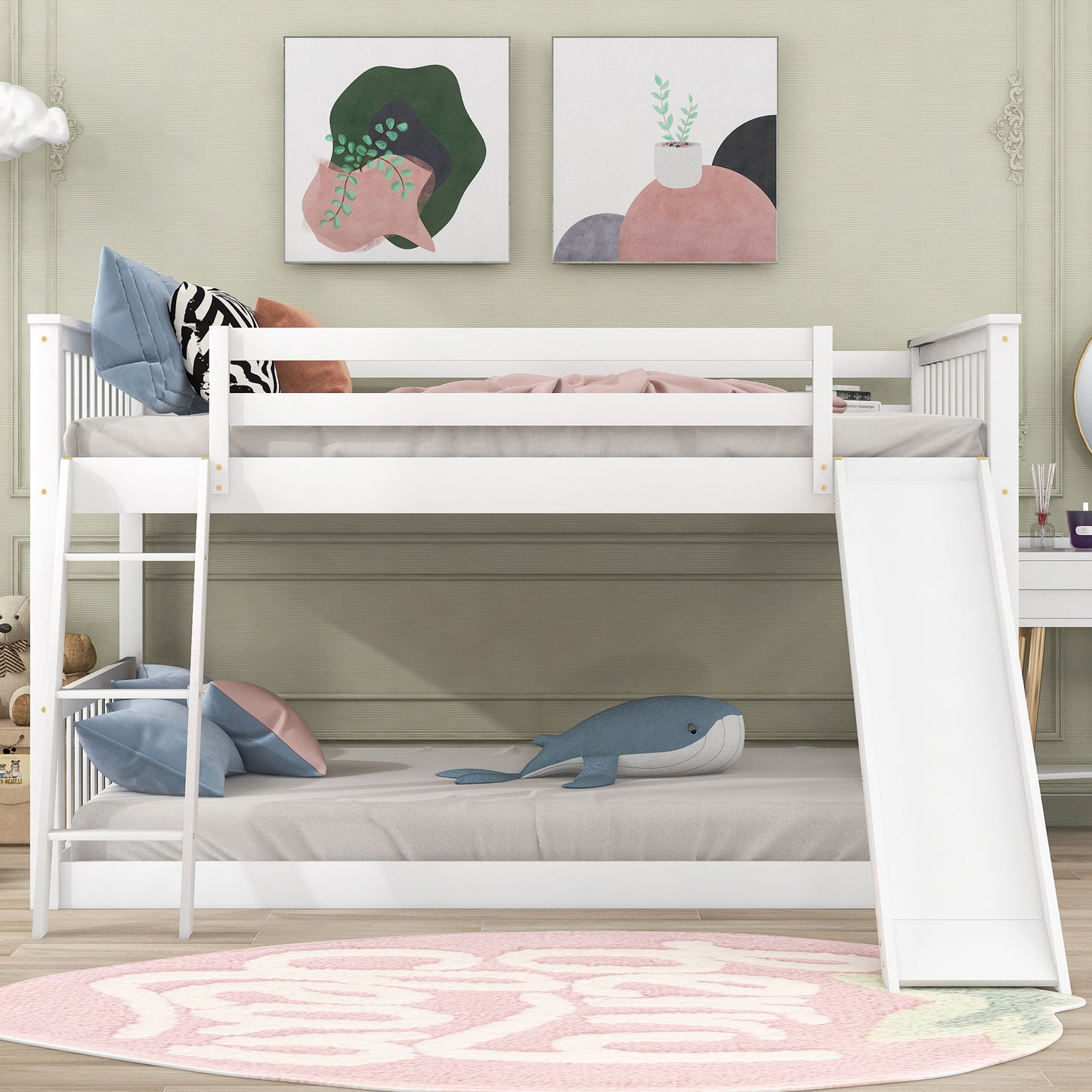 Bunk Bed & Convertible Slide And Ladder