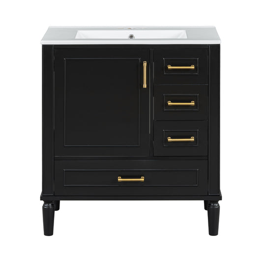 Traditional Bathroom Vanity Set With Soft Close Doors