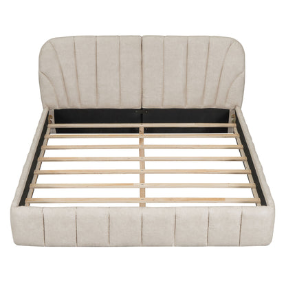 Elegant Design Upholstered Platform Bed