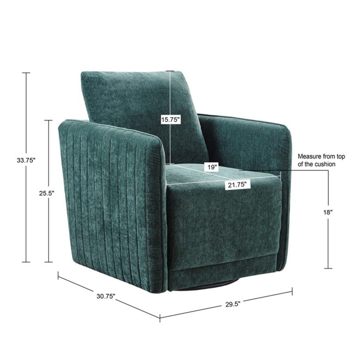 Kaley - 360 Degree Swivel Chair - Green