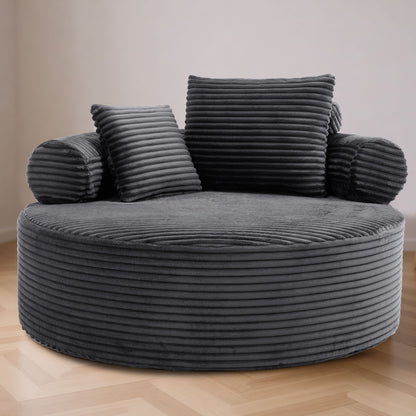 Round Sofa Bed With 3 Pillows For Living Room