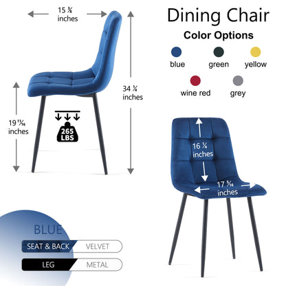 Mid-Century Modern Dining Chairs Set For Kitchen, Living Room