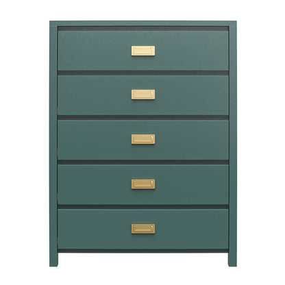 Haven - 5 Drawer Dresser - Dark Green