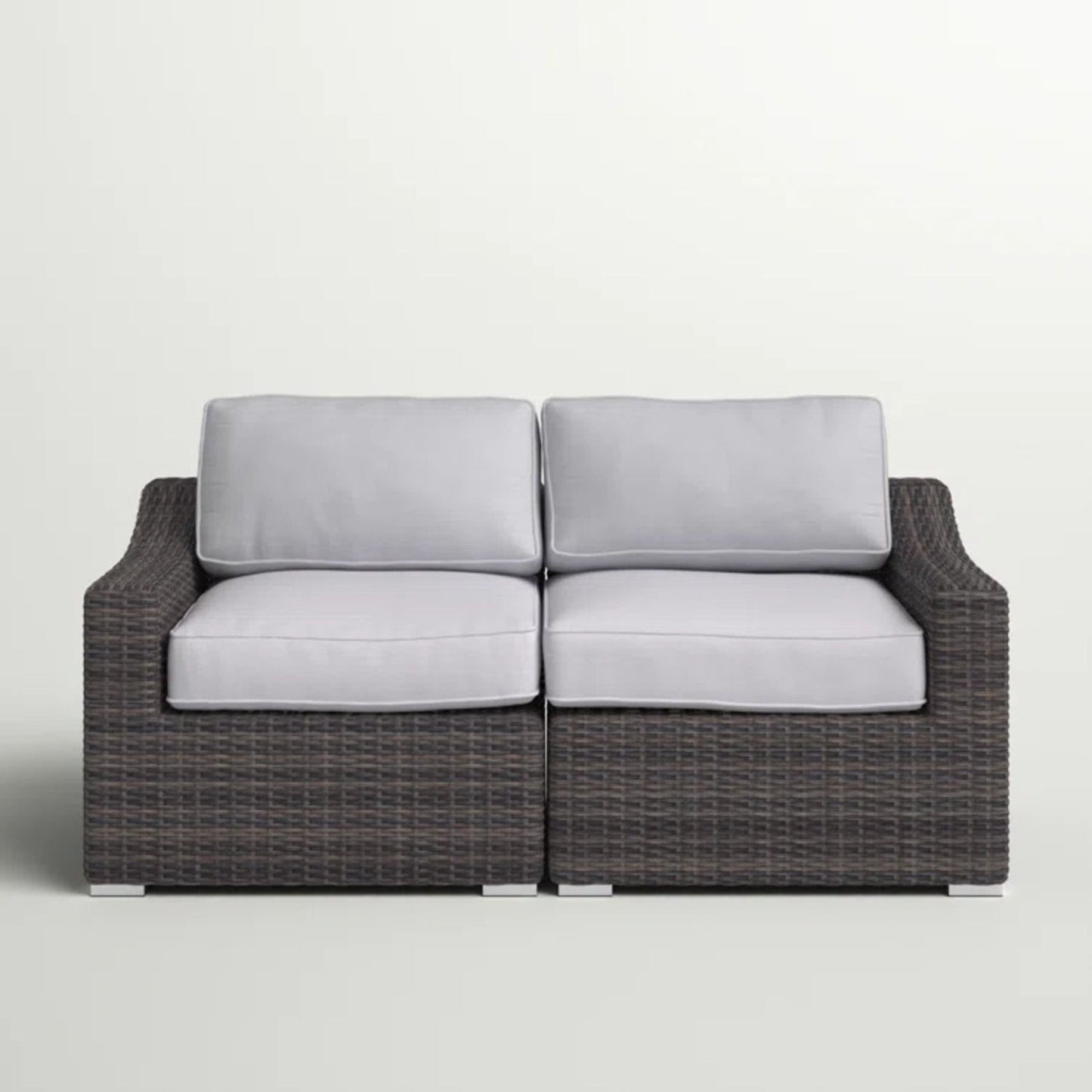 Chic Wide Outdoor Loveseat With Cushions