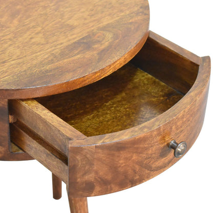 Semi Circle Nightstand - Chestnut
