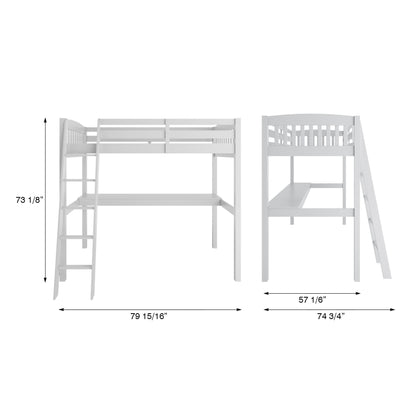 Everest - High Loft Bed With Desk And Storage