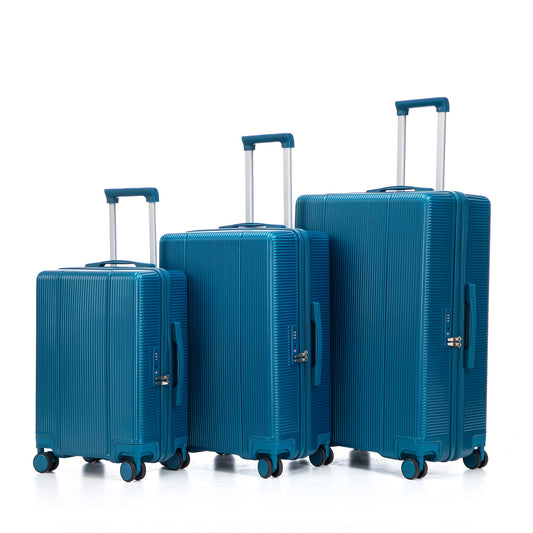 20" / 24" / 28" 3 Pieces / Set Spinner Wheel Luggage, Carry On Suitcase, Matching Color, TSA Combination Lock