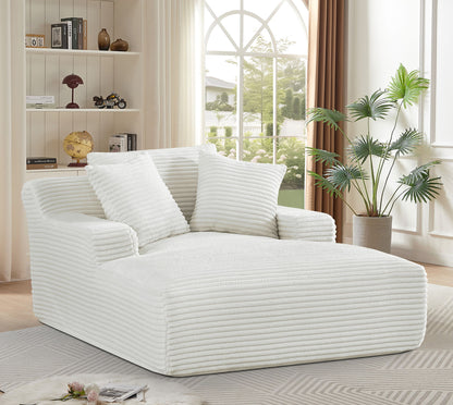 Cloudline - Oversized Chaise Lounge, Modern Comfy Couch With Full Foam Cushioning, Cozy Sleeper Sofabed