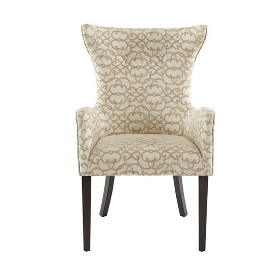 Angelica - Dining Arm Chair With Bronze Nailhead Trim (Set of 2) - Tan