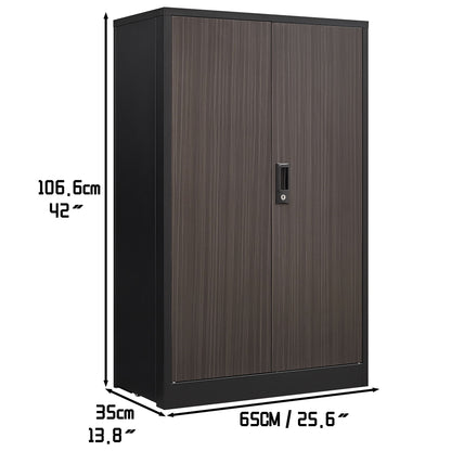 Metal Storage Cabinet With Locking Doors And Adjustable Shelf, Folding Filing Storage Cabinet, Folding Storage Locker Cabinet For Home Office, School, Garage