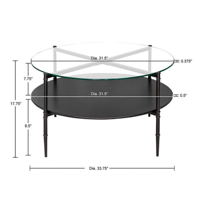 Caroline - Round Coffee Table - Black