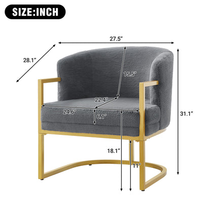 Upholstered Reading Accent Armchair For Living Room