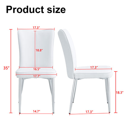 Modern Minimalist Dining Chairs With Metal Legs