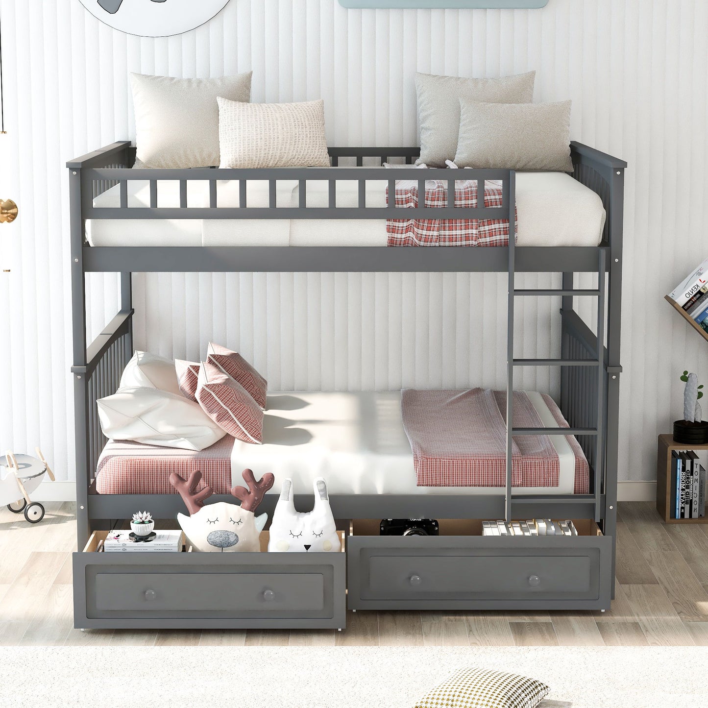 Bunk Bed With Drawers, Convertible Design