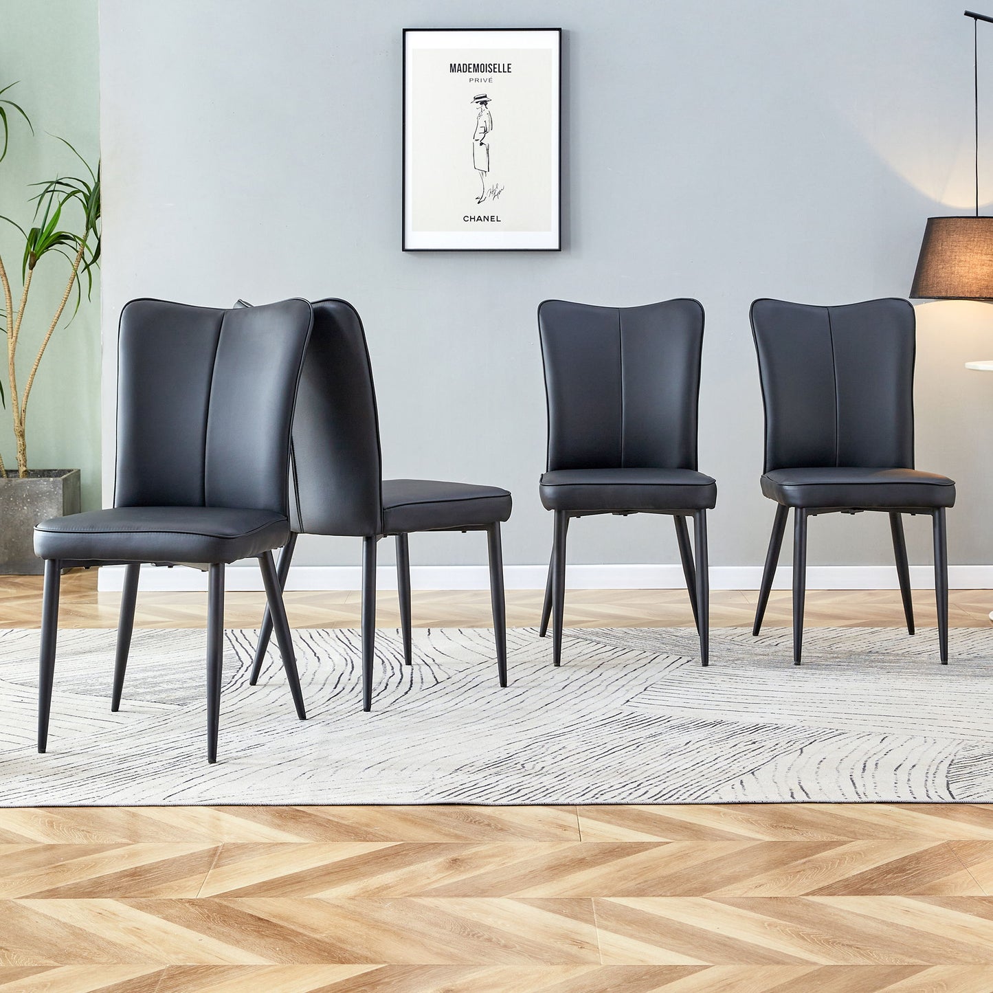 Minimalist Style Minimalist Dining Chairs With Metal Legs