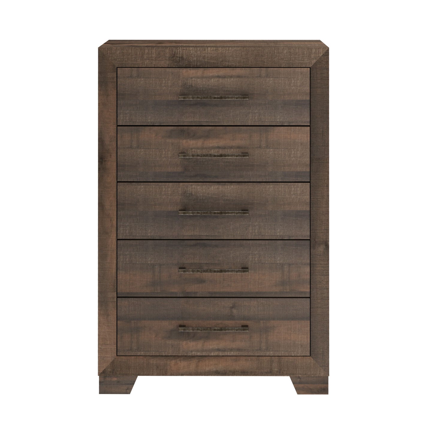 5 Drawer Chest With Casual Style - Brown