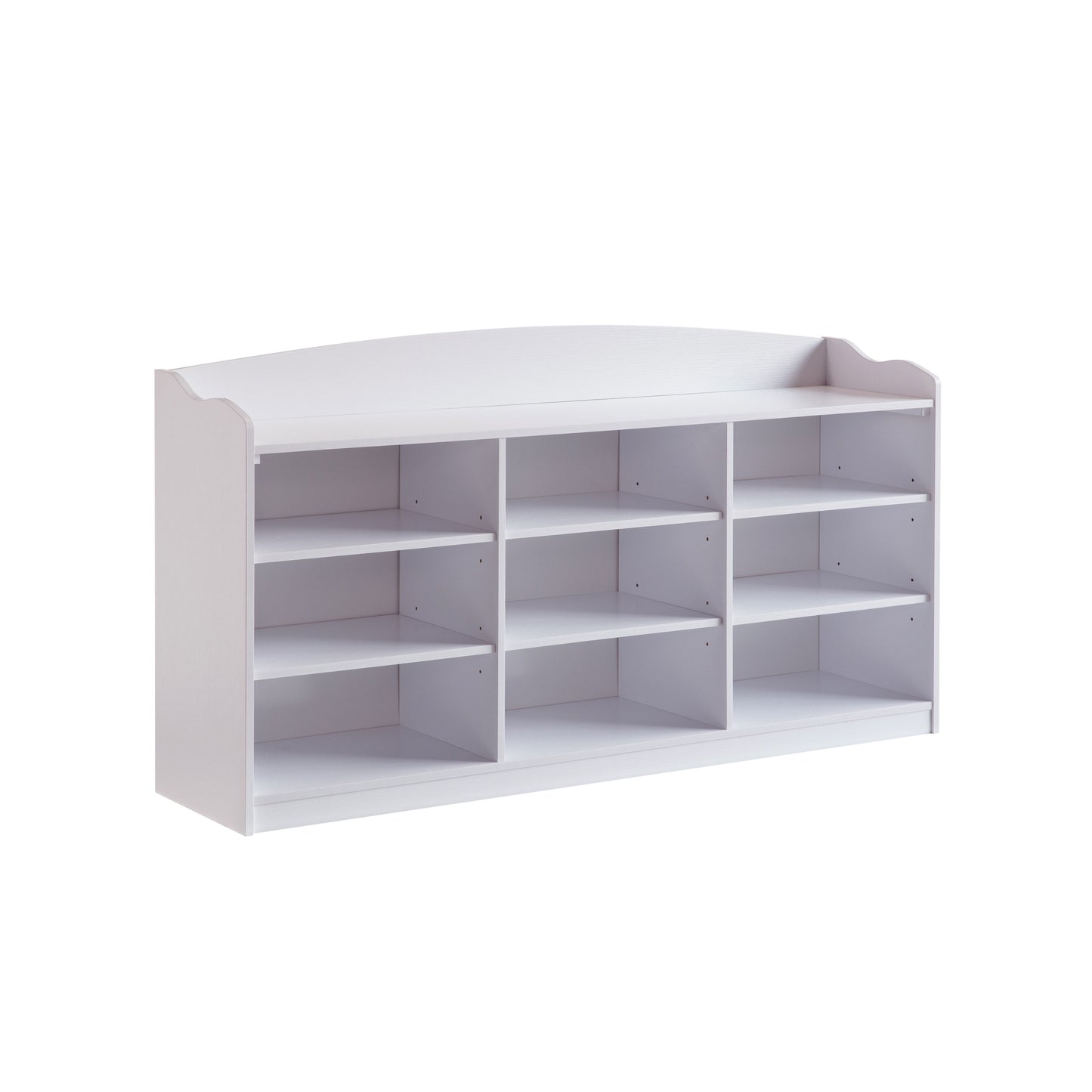 Entryway Shoe Storage Bench, Nine Storage Shelves, Entryway Organizer