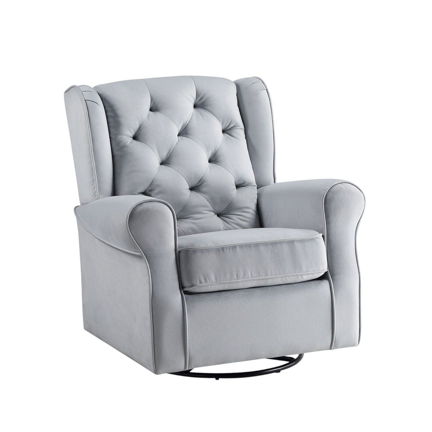 Zeger - Glider Chair With Swivel - Gray