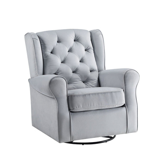Zeger - Glider Chair With Swivel - Gray