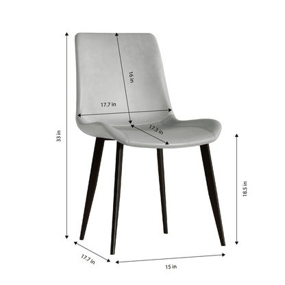 Modern Dining Chair With Carbon Steel Legs