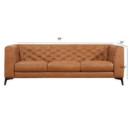 Fargo - Leather Sofa - Brown / Rustic