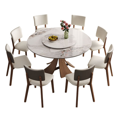 Dining Table Set With Wooden Base