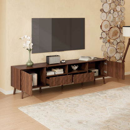 TV Stand With Drawers And Cable Management - Walnut
