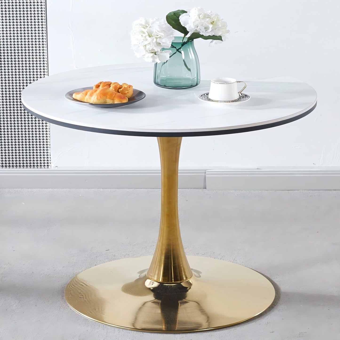 Tulip Table Mid-Century Dining Table With Round Table Top, Pedestal Dining Table, End Table Leisure Coffee Table
